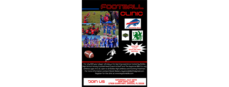 7/16 Football Clinic Hosted with Sickles High School!